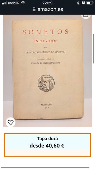 Sonetos escogidos de Moratín