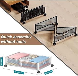 Caja almacenamiento con ruedas bajo cama