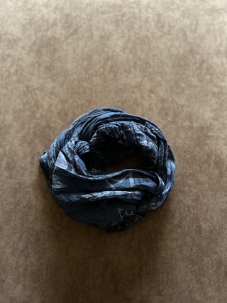 🧣Foulard donna blu/nero e grigio  Idea regalo シ