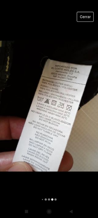 Abrigo mujer acolchado grueso Tijuana talla 36