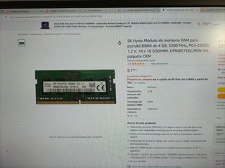 Sk Hynix memoria RAM para portátil