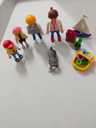 Coche y barco Playmobil
