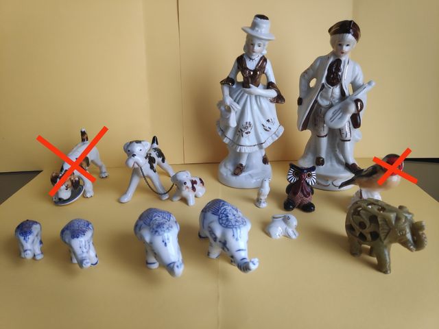 Lote de figuras de porcelana vintage