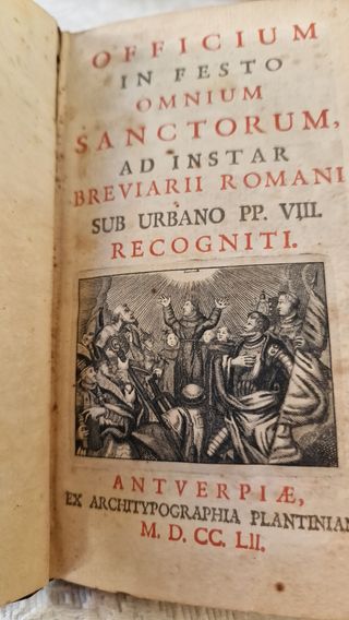 Libro litúrgico antiguo de 1752.