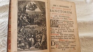 Libro litúrgico antiguo de 1752.