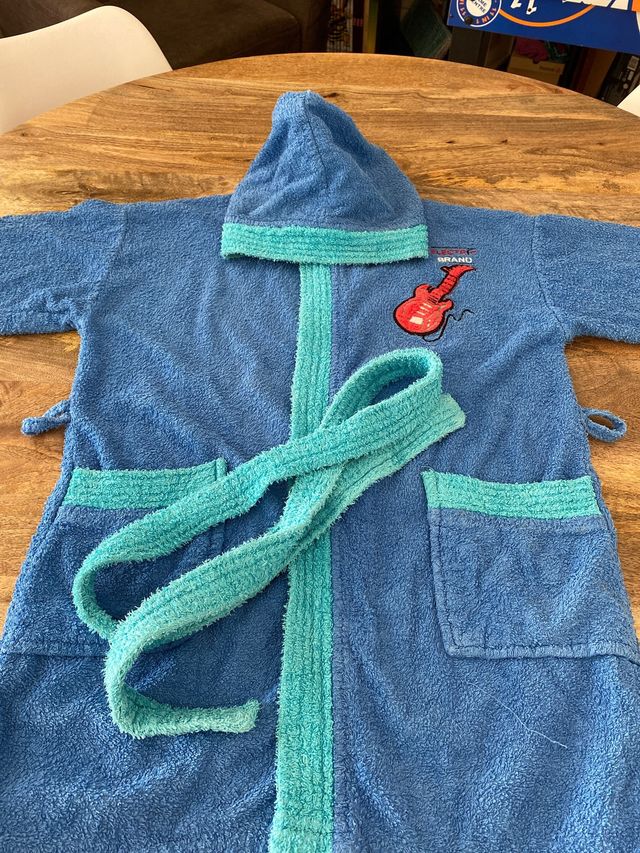 Albornoz azul T.10 para niñ@s