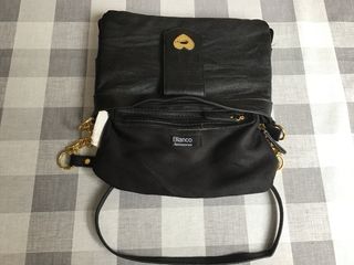 Bolso de Blanco color negro con detalles dorados