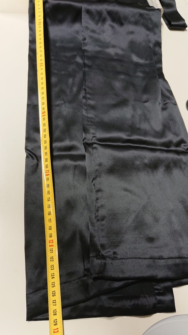 Vestaglia tg 46, 100% raso seta nera