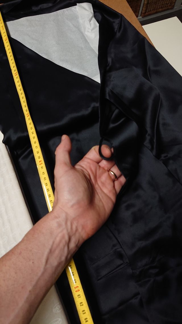 Vestaglia tg 46, 100% raso seta nera