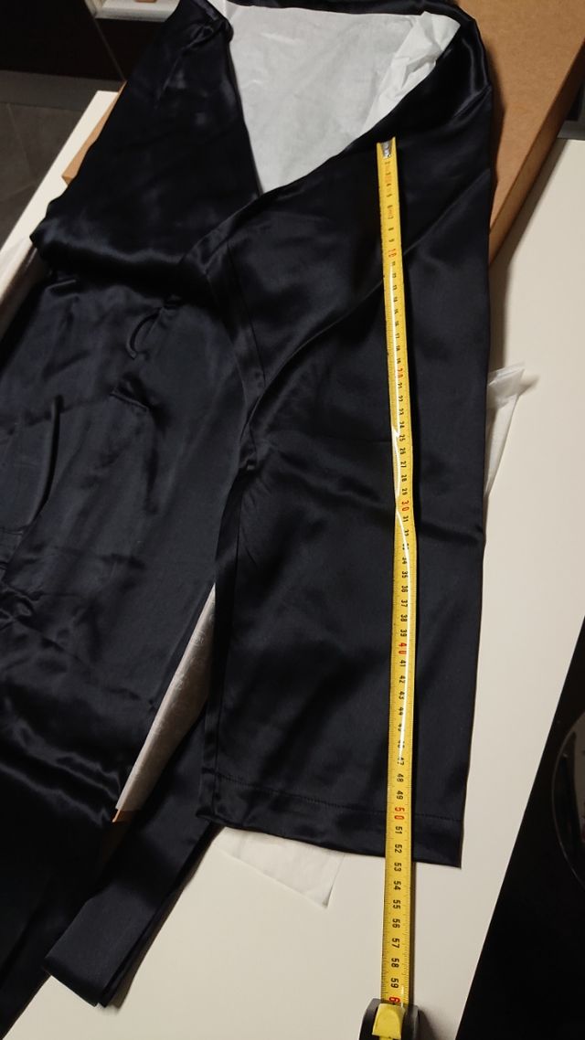 Vestaglia tg 46, 100% raso seta nera