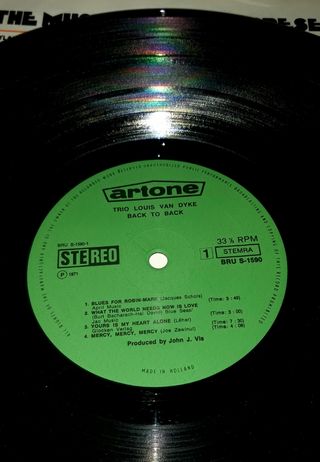 TRIO LOUIS VAN DYKE LP BACK TO BACK DISCO VINILO