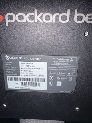 Monitor Packard Bell Viseo 190 Wb Viseo