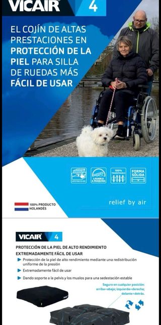 Cojín antiescaras silla de ruedas