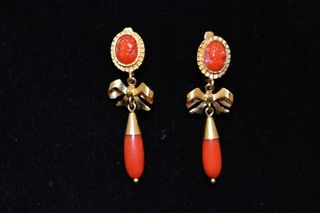 Pendientes Coral ORO 18Q