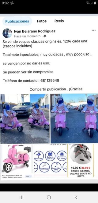 Moto batería marca vespa