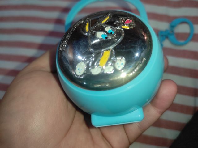 Porta ciuccio con dettagli in argento 