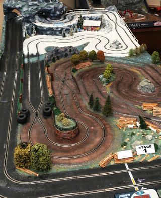 Diorama slot maqueta Scalextric ninco HO