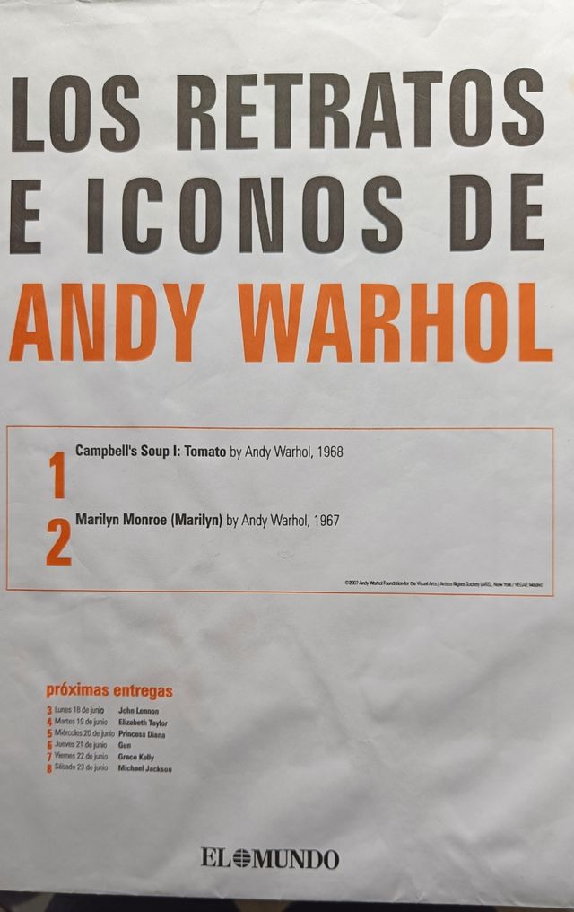 Andy warhol litografias cartón