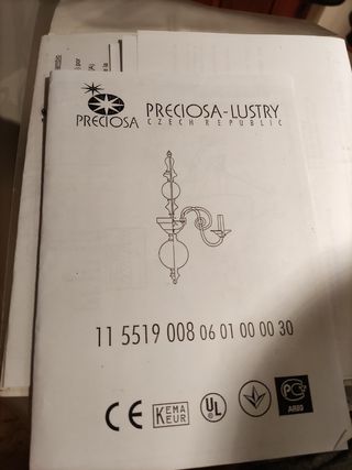 Lampara cristal de techo