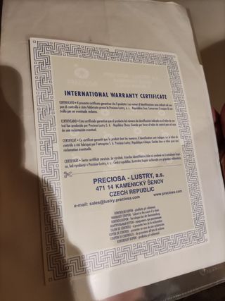 Lampara cristal de techo