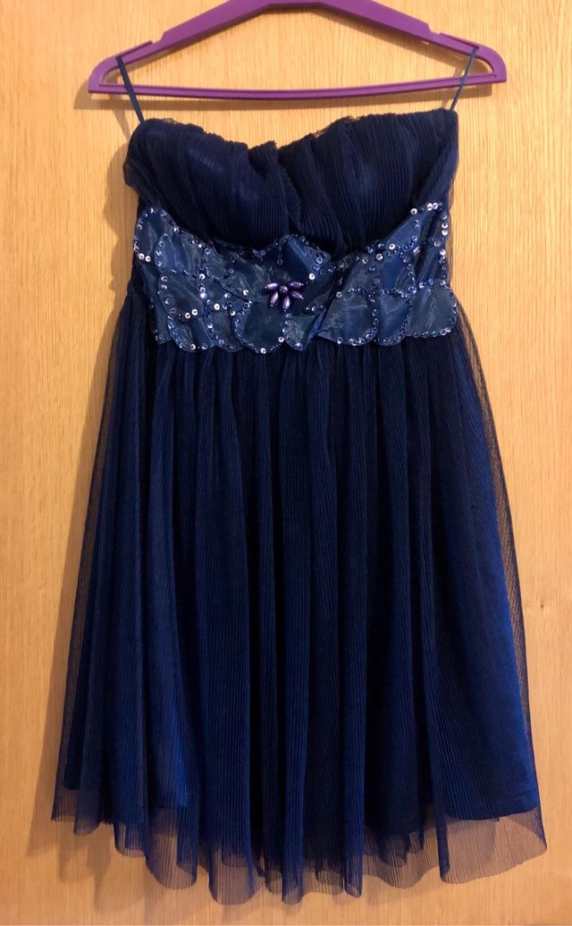 Vestido de fiesta azul marino