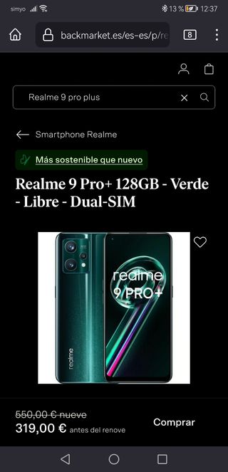 Realme 9 pro + 8/256 Gb