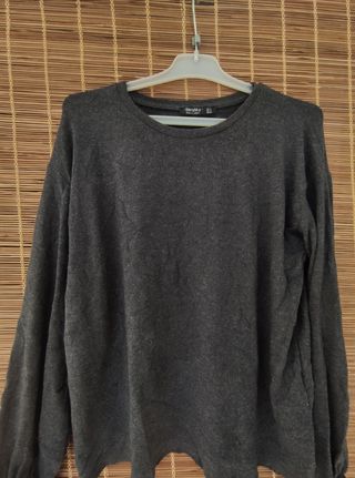 Jersey finito gris Bershka
