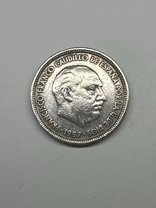 Moneda Francisco Franco 1957 Estrella 58 5 Pesetas