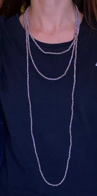 2 collane elastiche rosa anctico