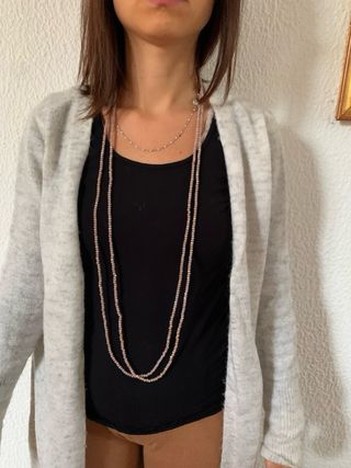 2 collane elastiche rosa anctico