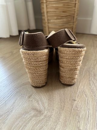 Sandalias marrones esparto, piel y ante BimbayLola
