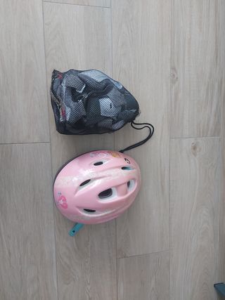 Casco y protecciones de patines y bici