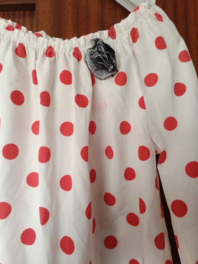 Camisa lunares manga larga