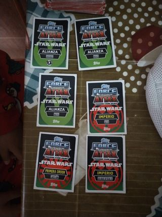 Cartas de star wars incluidas 6  premium