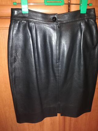 Traje chaqueta en cuero T. 44