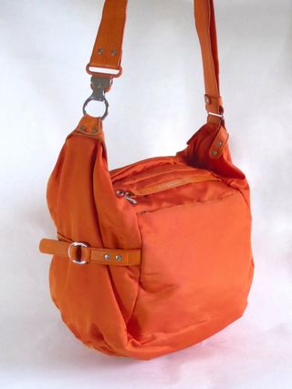 Bolso bandolera Mandarina Duck de lona y piel