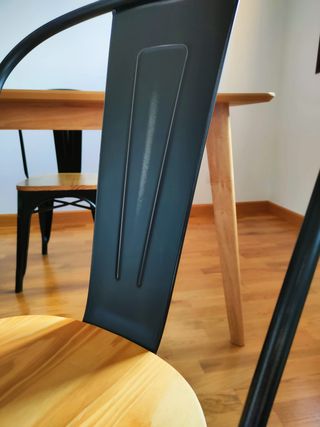 4 Sillas SKLUM Lix vintage madera negro mate