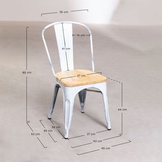 4 Sillas SKLUM Lix vintage madera negro mate