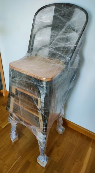 4 Sillas SKLUM Lix vintage madera negro mate