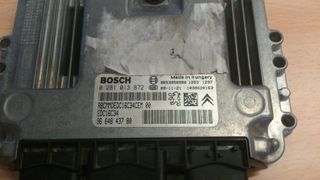 ECU , CENTRALITA MOTOR PSA, 0281013872, 9664843780