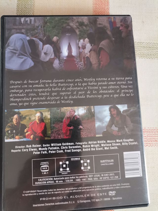 LA PRINCESA PROMETIDA DVD