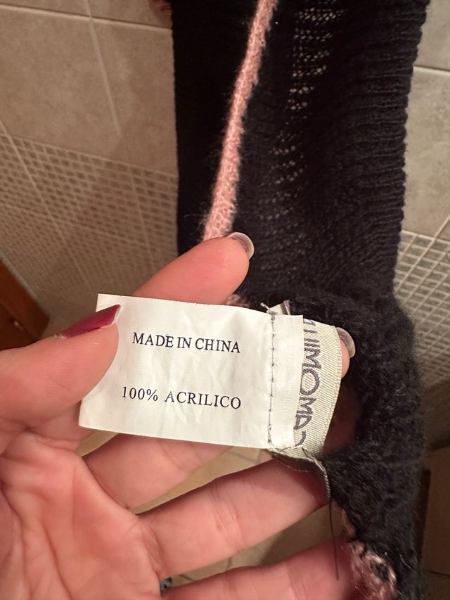 Sciarpa con bordi rosa Camomilla