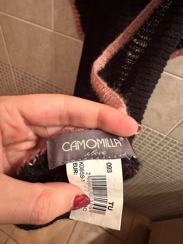 Sciarpa con bordi rosa Camomilla