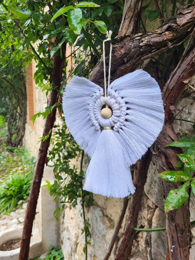 Ángeles preciosos macramé uno, dos o tres