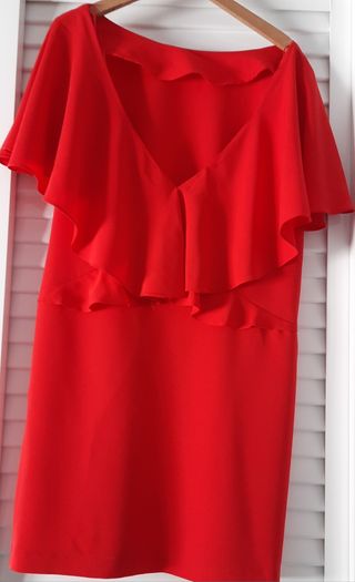 VESTIDO CREP,RECTO.TALLA SMALL.ZARA