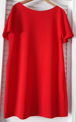 VESTIDO CREP,RECTO.TALLA SMALL.ZARA