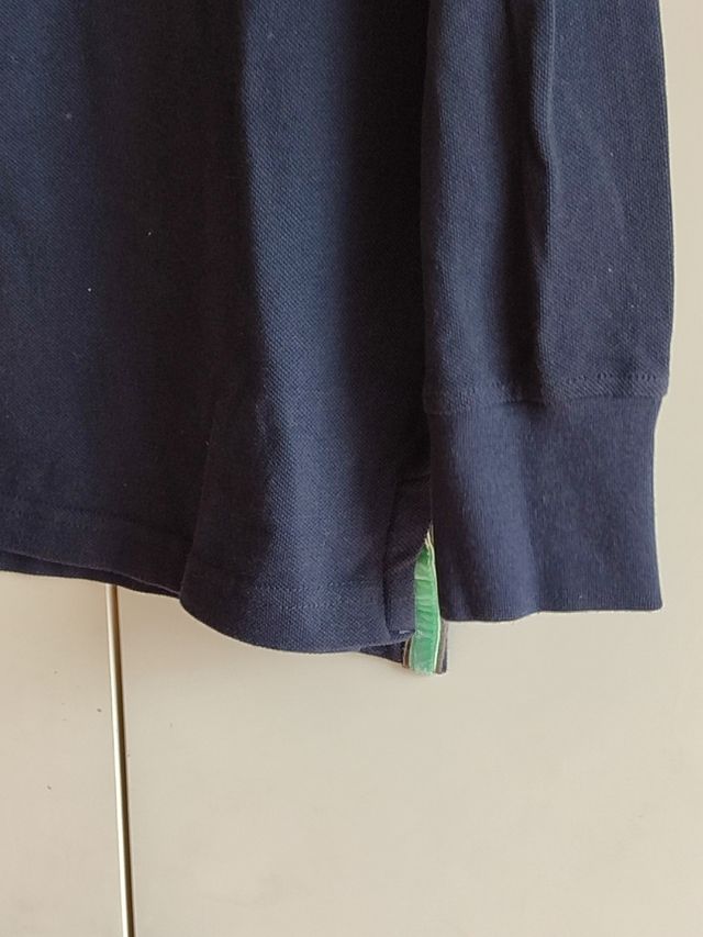 Polo manga larga jersei azul marino zara 13-14 /S