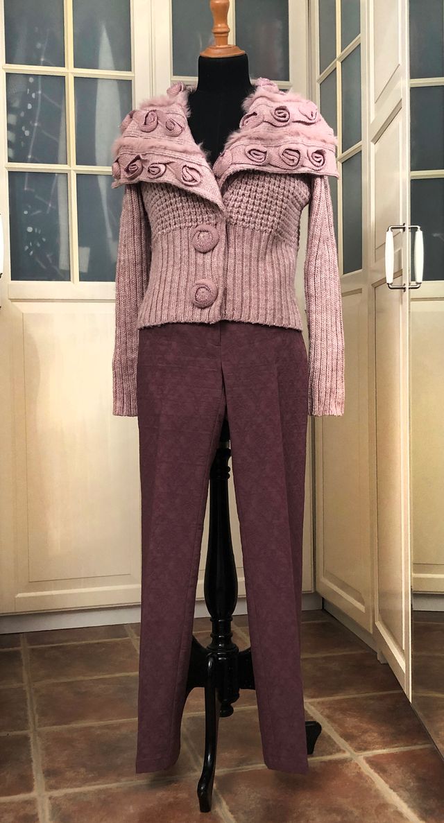 Pantalón brocado "Trucco". Talla S / 36