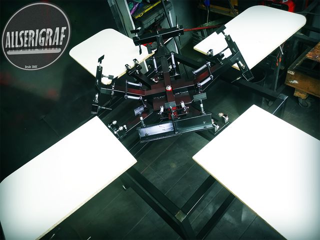 Pulpo serigrafía 4x4 giratorio en dos ejes