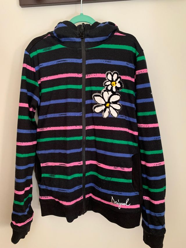 chaqueta reversible desigual talla 10-12 años
